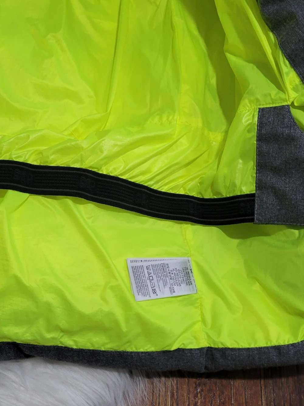 GAP Kids Heather Gray Jacket with Neon Lime Hood